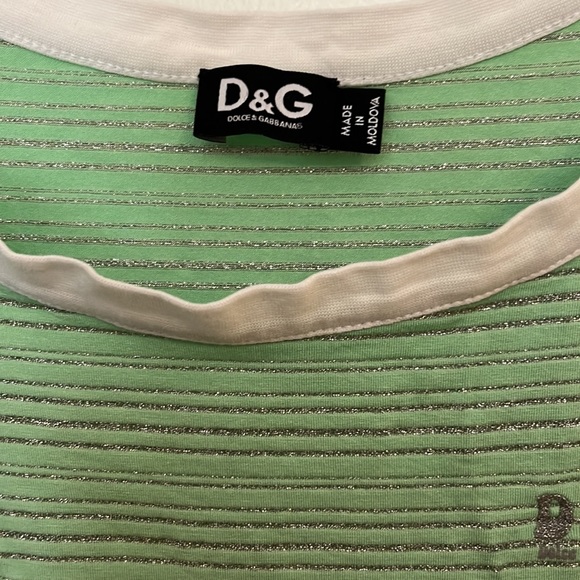 Dolce & Gabbana Green Striped Tank. Size Large - Picture 3 of 5